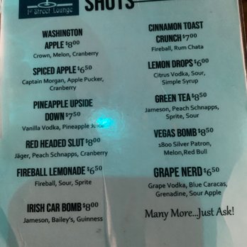 1st Street Lounge - Shots menu - Lounges Near Me - Sanford, Florida 1st Street Lounge - Shots menu - Lounges Near Me - Sanford, Florida