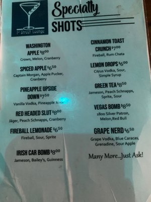 Menu photo 1 1st Street Lounge Sanford, FL Menu photo 1 1st Street Lounge Sanford, FL