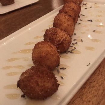 Barndiva - Goat cheese croquettes with honey and lavender- great flavor combo - New American Near Me - Healdsburg, California Barndiva - Goat cheese croquettes with honey and lavender- great flavor combo - New American Near Me - Healdsburg, California