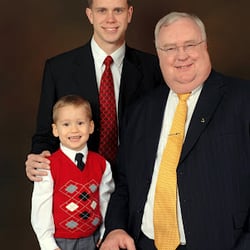 New Hope Baptist Church - Pastor Maricle and his son William, and grandson Josiah.