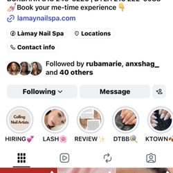 Follow us on instagram @lamaynailspa