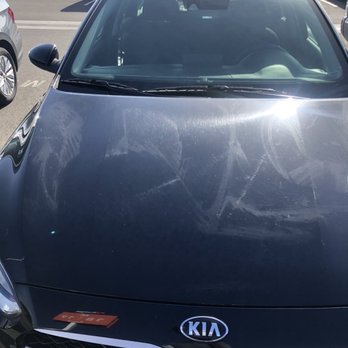 Budget Car Rental - Hood scratches on rental car at pickup time - Car Rental Near Me - Oakland, California Budget Car Rental - Hood scratches on rental car at pickup time - Car Rental Near Me - Oakland, California