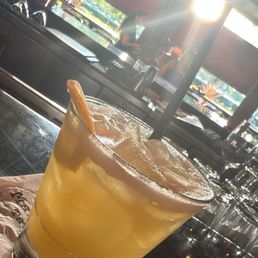 TROPICAL RUM PUNCH Planteray White Rum, Chinola Passion Fruit,  Fresh Pineapple & Lemon, Agave