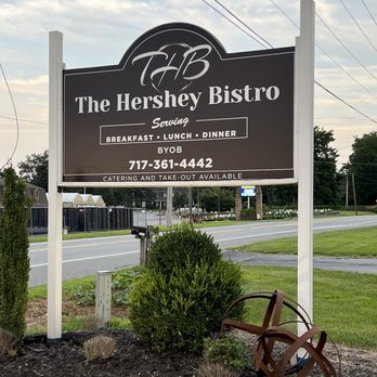 The Hershey Bistro - Road sign and contact information - Breakfast & Brunch Near Me - Elizabethtown, Pennsylvania The Hershey Bistro - Road sign and contact information - Breakfast & Brunch Near Me - Elizabethtown, Pennsylvania