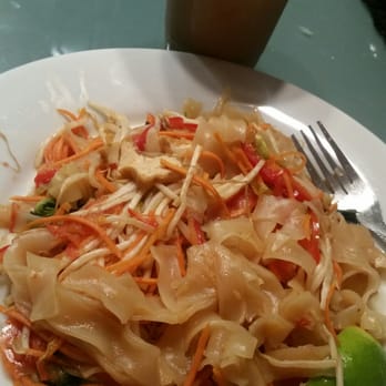 Loving Hut - Glendale - Spicy pad thai noodles with iced mumbai chai. - Vegan Near Me - Glendale, Arizona Loving Hut - Glendale - Spicy pad thai noodles with iced mumbai chai. - Vegan Near Me - Glendale, Arizona