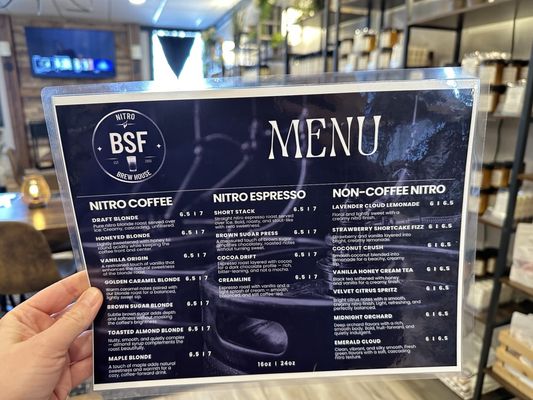 Menu photo 2 BSF Nitro Brew House Franklin, IN