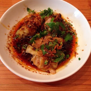 Mecha Noodle Bar - Red oil dumpling, very delicious! - Ramen Near Me - Fairfield, Connecticut Mecha Noodle Bar - Red oil dumpling, very delicious! - Ramen Near Me - Fairfield, Connecticut