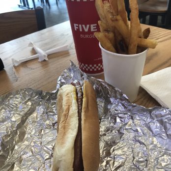 Five Guys - a hot dog and french fries - Burgers Near Me - East Windsor, New Jersey Five Guys - a hot dog and french fries - Burgers Near Me - East Windsor, New Jersey
