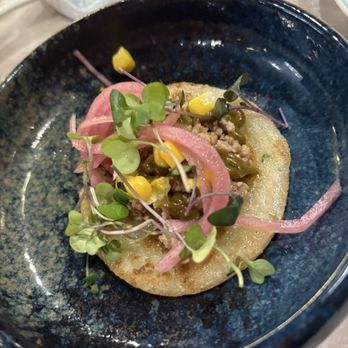 Blue Magpie - Pork Scallion Taco (DineLA) - Bars Near Me - Arcadia, California Blue Magpie - Pork Scallion Taco (DineLA) - Bars Near Me - Arcadia, California