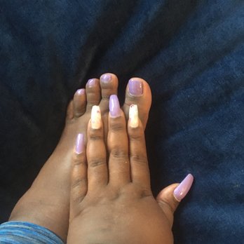 Sittin Pretty Nail Salon - Gel refill on hands with polish change on toes - Nail Salons Near Me - Chicago, Illinois Sittin Pretty Nail Salon - Gel refill on hands with polish change on toes - Nail Salons Near Me - Chicago, Illinois
