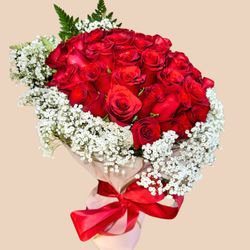 Honolulu Flower Lady - 50 Red Rose Bouquet