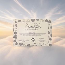 L.E.A.S.H. Pet & Exotic Animal Mortuary - L.E.A.S.H. Pet Cremation Certificate