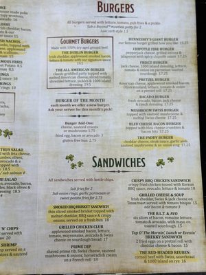 Menu photo 2 Hennessey's Redondo Beach, CA