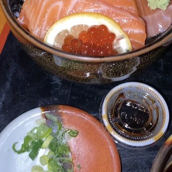 Soba-ya - D. Salmon Don Lunch Special with Soba - Japanese Near Me - New York, New York