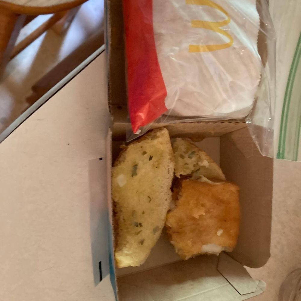 What is left of Fish and small fry from McDonald's, after I forced myself to eat as much as I could! What is left of Fish and small fry from McDonald's, after I forced myself to eat as much as I could!