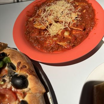 Rainbow Pizza - Meat Ravioli's - Greek Near Me - San Mateo, California Rainbow Pizza - Meat Ravioli's - Greek Near Me - San Mateo, California