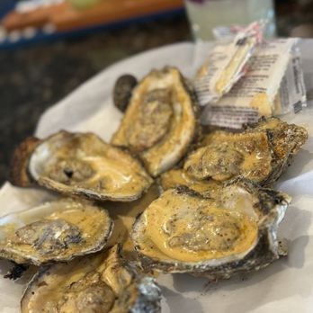 D'juan's Bistro - 6 Trio Chargrilled Oysters (2 each-garlic parm, bacon Japs, crab chedder) - Soul Food Near Me - Smyrna, Georgia D'juan's Bistro - 6 Trio Chargrilled Oysters (2 each-garlic parm, bacon Japs, crab chedder) - Soul Food Near Me - Smyrna, Georgia