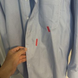 Shirt that was supposed to have been cleaned but left with stains....