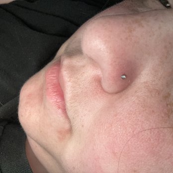 Untouchable Tattoos - Nose piercing, lower and off to the right of where it should be. - Tattoo Near Me - Hammond, Louisiana