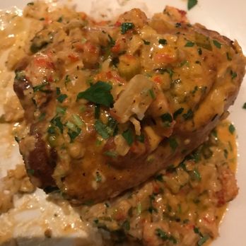 Grace's - Stuffed Pepper with shrimp and crab sauce - American Near Me - Houston, Texas Grace's - Stuffed Pepper with shrimp and crab sauce - American Near Me - Houston, Texas