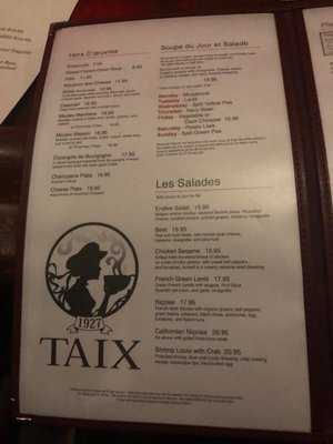 Menu photo 3 Taix 321 Lounge Los Angeles, CA