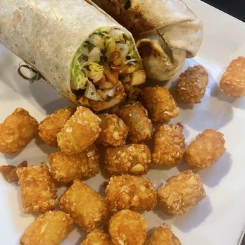 Craft Burger Bar - Buffalo Chicken Wrap + Tots - Burgers Near Me - Virginia Beach, Virginia Craft Burger Bar - Buffalo Chicken Wrap + Tots - Burgers Near Me - Virginia Beach, Virginia