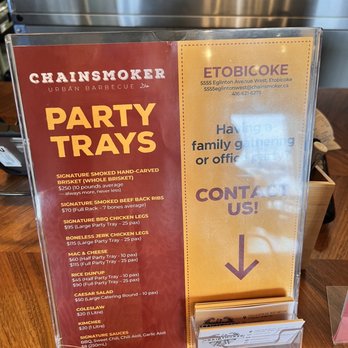 Chainsmoker Urban Barbecue - Barbeque Near Me - Toronto, Ontario