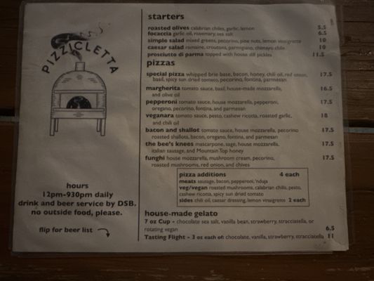 Menu photo 6 Pizzicletta Flagstaff, AZ