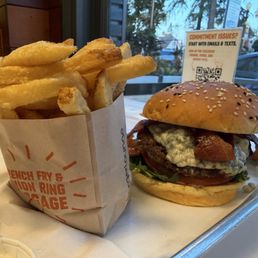 Bacon Bleu with Large Hand Cut Tallow Fries