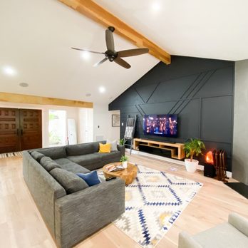 Monzon Carpentry - Javier installed the wood work on our living room accent wall. We finished the caulking and painting ourselves to stay within budget. - Carpenters Near Me - Austin, Texas Monzon Carpentry - Javier installed the wood work on our living room accent wall. We finished the caulking and painting ourselves to stay within budget. - Carpenters Near Me - Austin, Texas