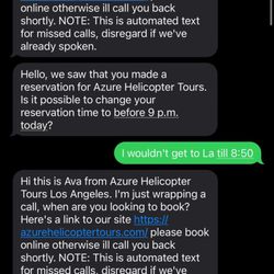 Azure Helicopter Tours - No response