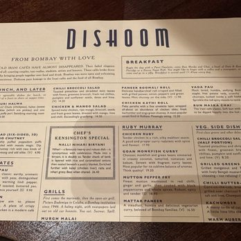 Dishoom - Menu - Indian Near Me - Kensington, XGL Dishoom - Menu - Indian Near Me - Kensington, XGL