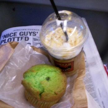 Urban Coffee - A Caramel Ice Scraper and a pistachio muffin enjoyed on the LIRR into Penn Station. - Coffee & Tea Near Me - Greenlawn, New York Urban Coffee - A Caramel Ice Scraper and a pistachio muffin enjoyed on the LIRR into Penn Station. - Coffee & Tea Near Me - Greenlawn, New York