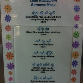 Ledu Restaurant - come for their Burmese food! - Burmese Near Me - Pacifica, California