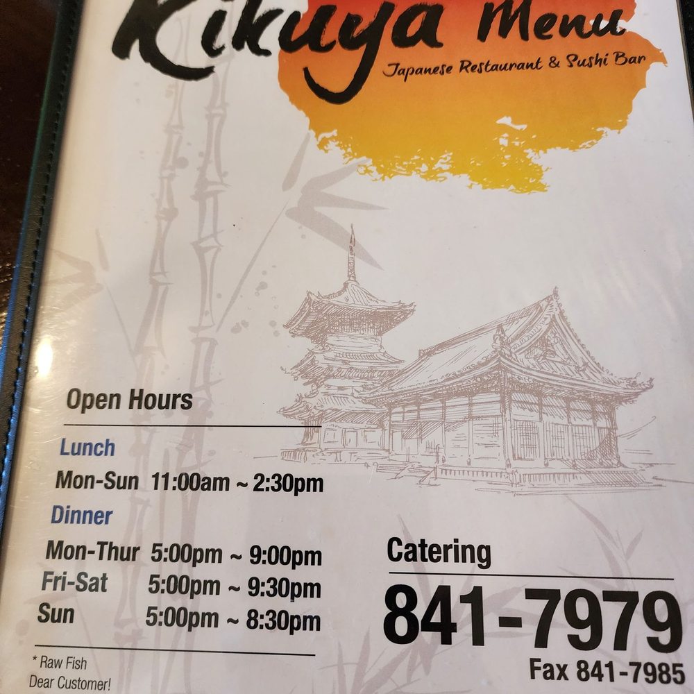 Kikuya - Menu - Japanese Near Me - Honolulu, Hawaii Kikuya - Menu - Japanese Near Me - Honolulu, Hawaii