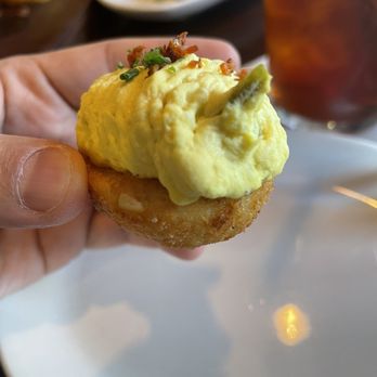 Nick's On 2nd - Bacon Deviled Eggs - New American Near Me - Long Beach, California Nick's On 2nd - Bacon Deviled Eggs - New American Near Me - Long Beach, California