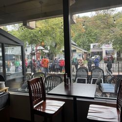 Crown & Moose Pub - An example of a tour group enjoying West Street outside the pub.