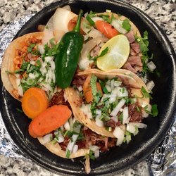 Taqueria El Dolar - Barbacoa, lengua, carnitas and pollo tacos $5.92