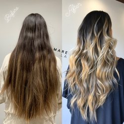 Haircut and full balayage by Mary Tran in downtown Long Beach