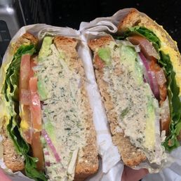 Tuna sandwich with avocado