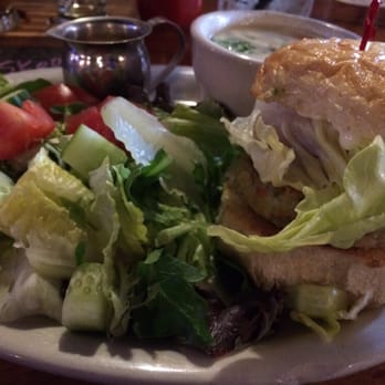 Train Wreck Bar - Lunch Break: crab cake sandwich - Sports Bars Near Me - Burlington, Washington Train Wreck Bar - Lunch Break: crab cake sandwich - Sports Bars Near Me - Burlington, Washington