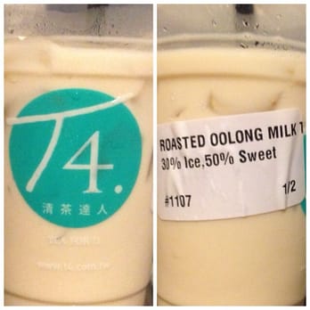 T4 - Roasted oolong milk tea. 30% ice, 50% sweet. - Tea Rooms Near Me - San Leandro, California T4 - Roasted oolong milk tea. 30% ice, 50% sweet. - Tea Rooms Near Me - San Leandro, California