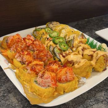 J Sushi - 71. Firecracker Roll 79. Combination A Deep Fried Rolls - Japanese Near Me - Warren, Michigan