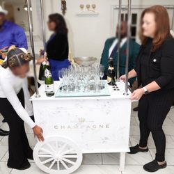 Chene Rouge - The champagne chart was broken. Wheel and handle falling off. Not filled as requested. Brought out in the middle of reception.