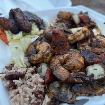 Yardy Kitchen - Jerk Shrimp plate - Caribbean Near Me - Norcross, Georgia Yardy Kitchen - Jerk Shrimp plate - Caribbean Near Me - Norcross, Georgia