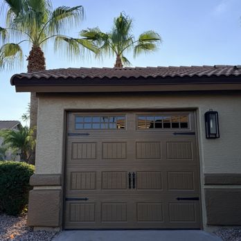Design Array Garage Door Store - 8 foot wide Amarr Designers Choice Insulated door, with bead board panels and tinted, insulated windows. - Garage Door Services Near Me - Peoria, Arizona Design Array Garage Door Store - 8 foot wide Amarr Designers Choice Insulated door, with bead board panels and tinted, insulated windows. - Garage Door Services Near Me - Peoria, Arizona