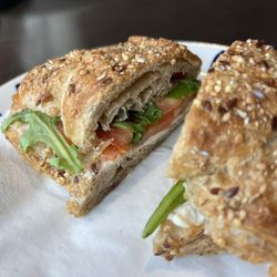 Simply Biscotti - Lox & cream cheese on a croissant, delicious!!