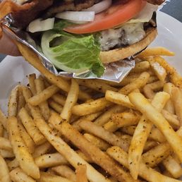 805 burgers with French fries 805 burgers with French fries