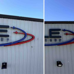 Aqua Blasting Power Washing - Before and after bird proofing and cleaning