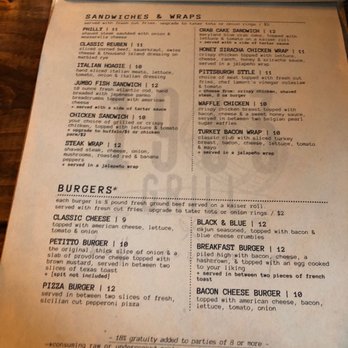 1933 Grill - Menu - American Near Me - Belle Vernon, Pennsylvania